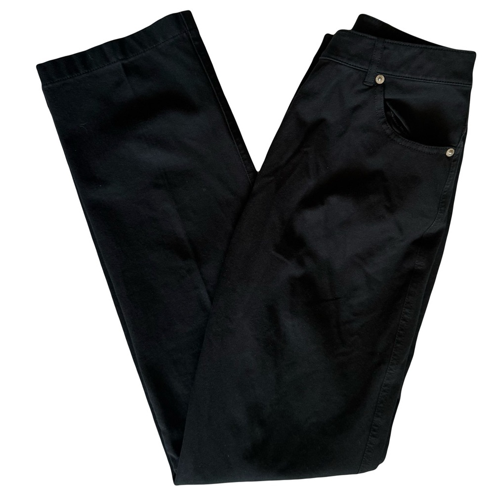 St. John Sport Black Straight Leg Pants SZ 2 Minimalist Capsule Quiet Luxury